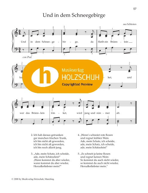 Und in dem Schneegebirge